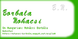 borbala mohacsi business card