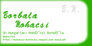 borbala mohacsi business card